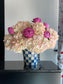 MacKenzie-Childs Royal Check Cooler with Peonies and Hydrangeas