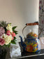 MacKenzie-Childs Flower Market Enamel 2 Quart Tea Kettle Gift Set