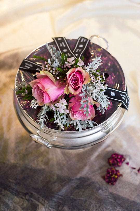Turkish Delight with Real Rose Petals on Silver Gondola